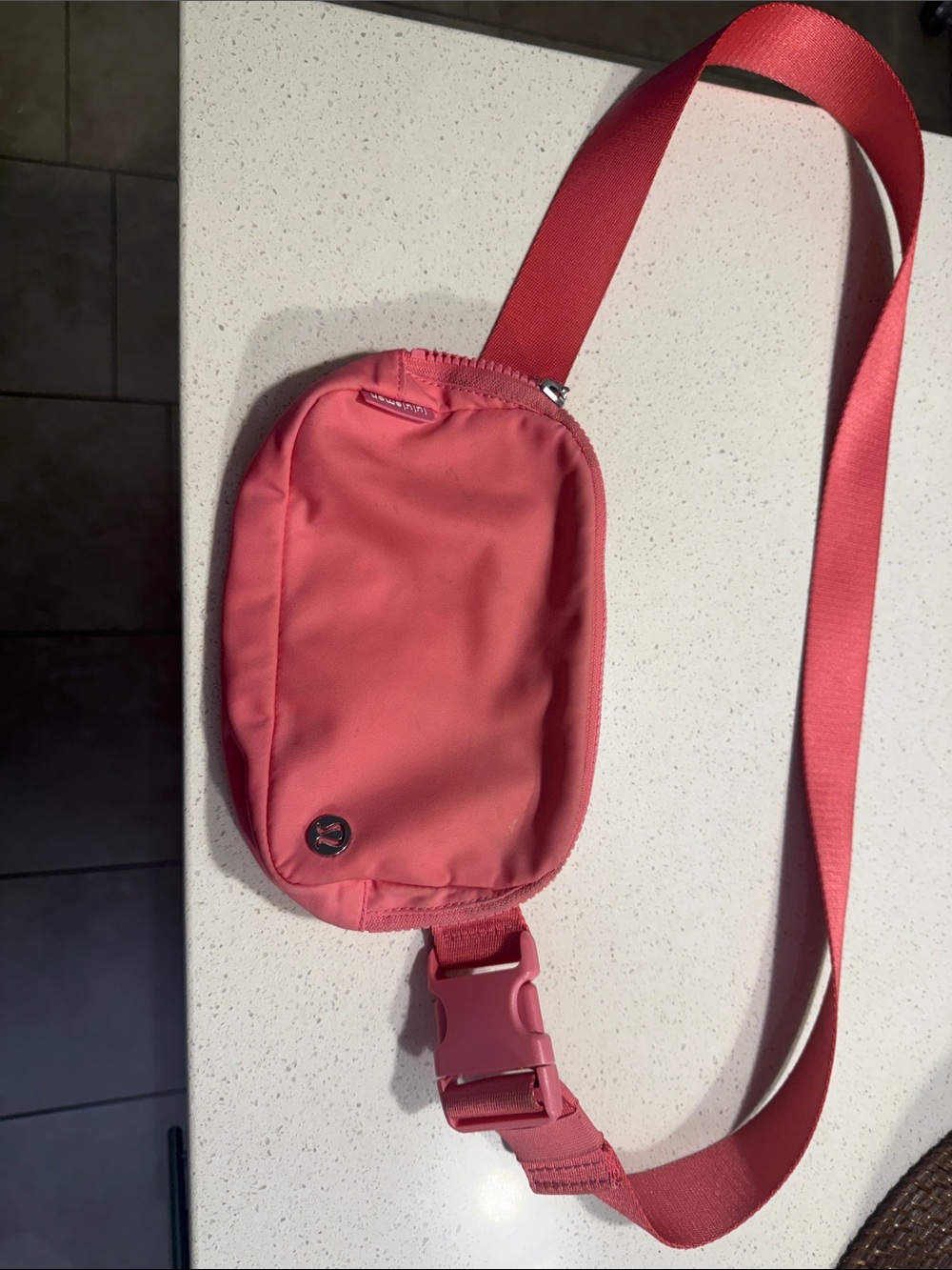 lululemon athletica Coral Pink Crossbody Belt Bag